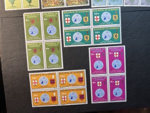 GUERNSEY # 119-130-MINT NEVER/HINGED--3 COMPLETE SETS OF BLOCKS OF 4--1975