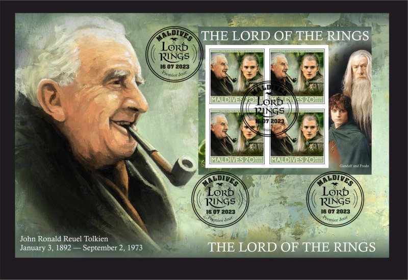 FDC. Cover Cinema. The Lord of the Rings 2023 year 8 covers imperforated MNH**