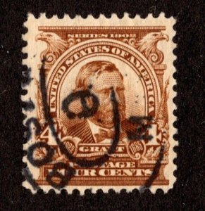 OAS-CNY ED-398 SCOTT 303 – 1903 4c Grant, brown USED VF