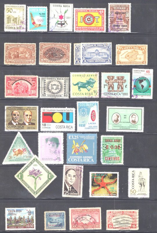 ZAYIX Costa Rica collection 67 Mint & Used Stamps 103022S15