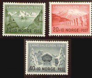 Norway Scott B32-B34 Mint never hinged.