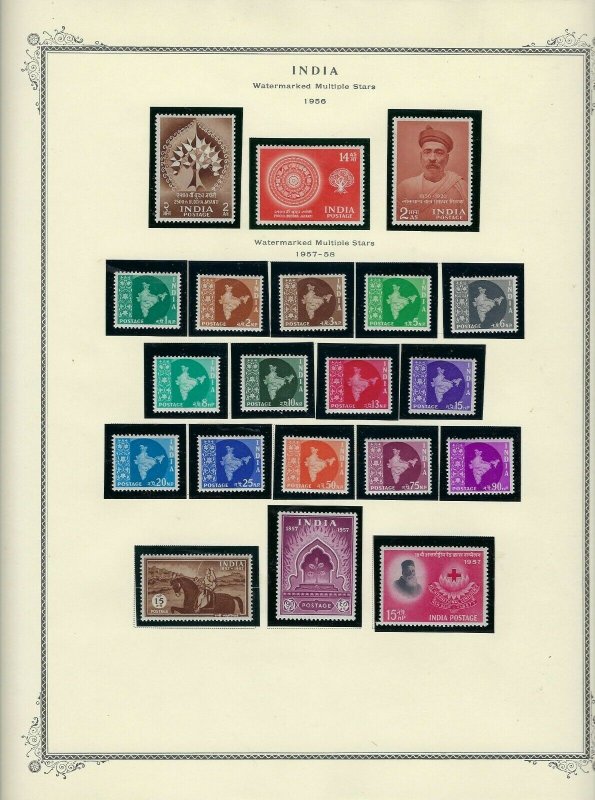 INDIA ALMOST COMPLETE 1947-1991 MOUNTED ON SCOTT SPECIALTY PAGES- 90% NH. 