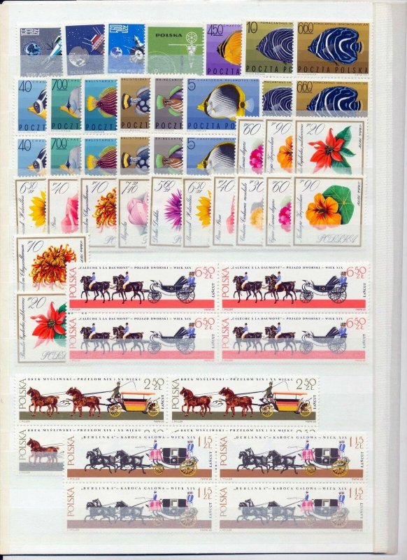 POLAND Dogs Flower Sport Space MNH (Appx 220+Items)Kul805