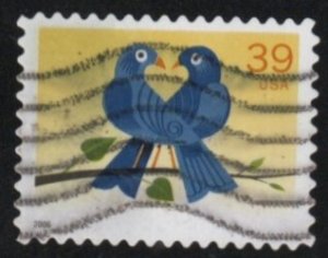 SC# 4029 - (39c) - Lovebirds - Used Single Off Paper