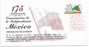 MEXICO 1996 175th Anniversary of Mexican Independence Flags First Day Cover