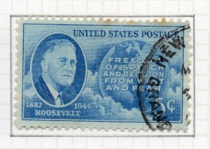 USA 1944 Roosevelt Comm Early Issue Fine Used 5c. NW-126506