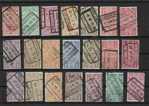 belgium railway parcel  stamps   ref 7978