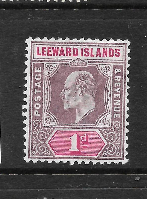 LEEWARD ISLANDS 1902  1d   KEVII    MLH   SG 21 