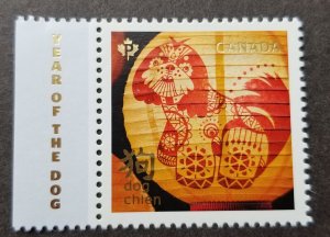 Canada Year Of Dog 2018 Chinese Zodiac Lunar (stamp title) MNH *emboss *unusual