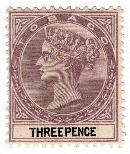 (I.B) Tobago Revenue : Duty Stamp 3d (1890)