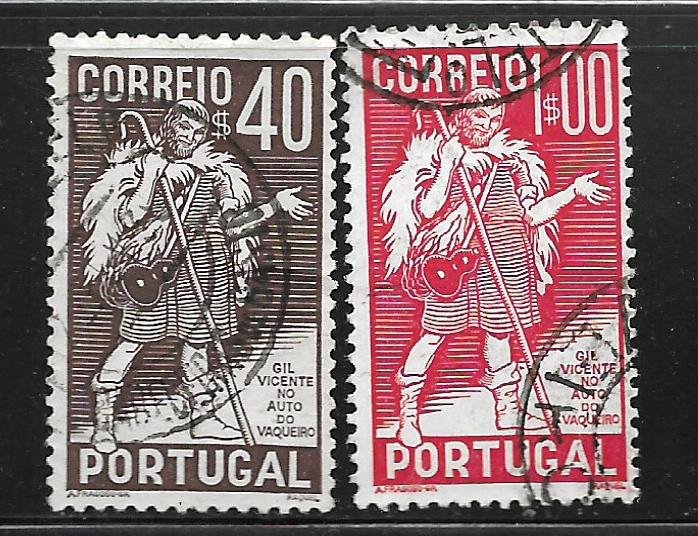 PORTUGAL, 572-573,  USED, GIL VICENTE