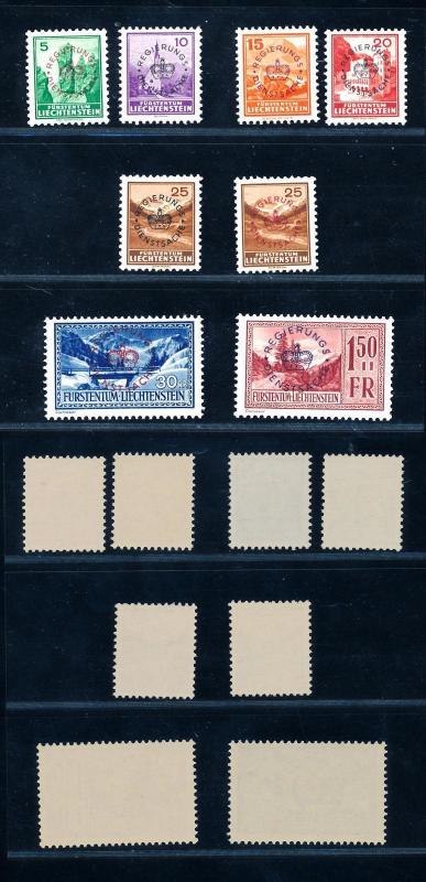 [56109] Liechtenstein 1934 Official stamps Partly MNH / Perfect re-gummed