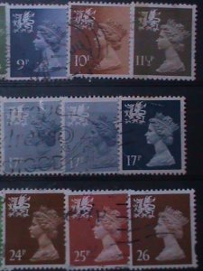 WALES & MONMOUTHSHIRE-1981-WMMH1//48  24 DIFFERENT ELIZABETH II RARE USED