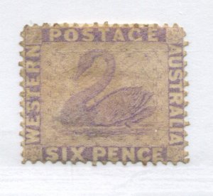 Western Australia  1882 6d perf 14 mint no gum