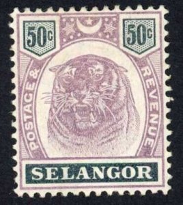 Selangor 1895-9 SG.59 50c dull purple and black VFM cat 120 pounds