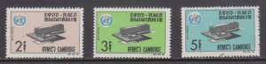 Cambodia    #157-59   mnh      cat $1.70