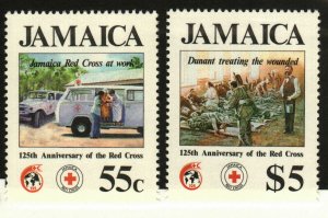 Jamaica #692-3 MNH Red Cross