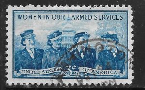 USA 1013: 3c Women of the Marine Corps, Army, Navy, and Air Force, used, VF