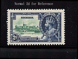 Nigeria 1935 KGV SG31K Silver Jubilee 2d with KITE & VERTICAL LOG variety VF MNH