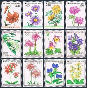 Korea South 1597-1608,MNH.Michel 1632-1635,1774-1644,1707-1710. Wild flowers.