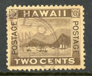 USA 1894 Hawaii 1¢ Brown Honolulu Scott #75 Hilo Cancel S576