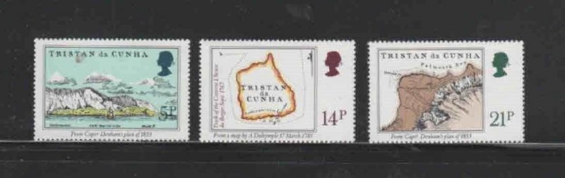 TRISTAN DA CUNHA #290-292 1981 MAPS & CHARTS MINT VF NH O.G bb