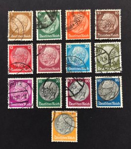 1933. Scott 401-414 missing 402 Hindenburg