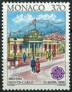 Monaco Sc#1717 MNH, 3.70f multi, Europa (C.E.P.T.) 1990 - Post Office Buildin...