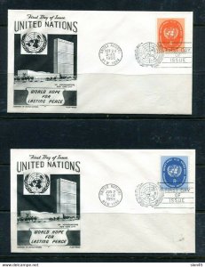 United Nations  1958 4 First Day Covers New York 11302