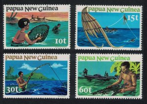 Papua NG Fishing 4v 1981 MNH SC#545-548 SG#417-420 MI#418-421