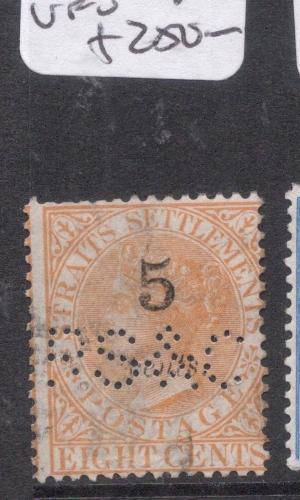 Straits Settlements SG 41 Perfin VFU (4dkg)