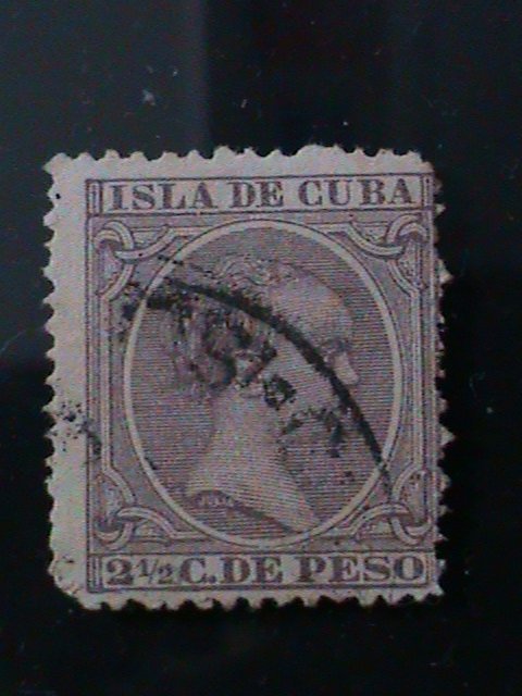 ​CUBA- SC#142 KING ALFONSO XIII-USED-VF-134 YEARS OLD-  WE SHIP TO WORLDWIDE