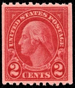US 606  MNH 2 Cent Washington-Carmine