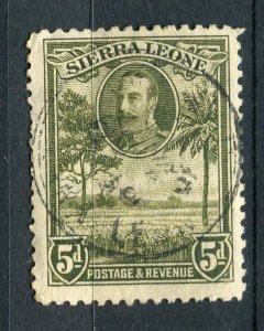 SIERRA LEONE; 1930s early GV pictorial issue fine used 5d. value