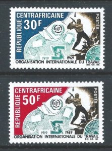 Central African Rep. #116-17 NH I.L.O. 50th Anniv.