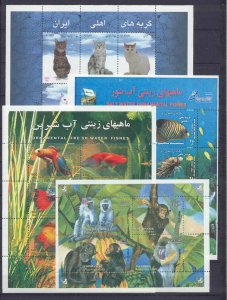 Iran 4 MNH s/s Animals/ 2002-04