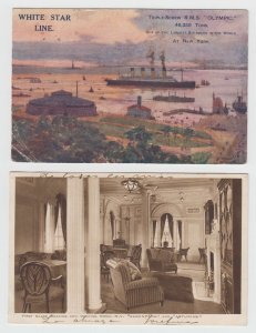 GB 1914-37 MARITIME WHITE STAR & ROYAL M PPC's RMS OLYMPIC, ALCANTARA & ...