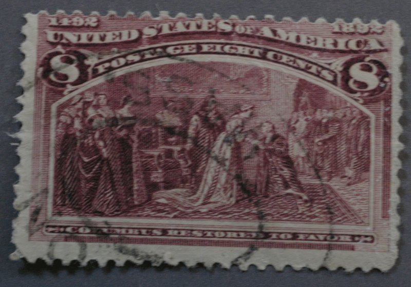 United States #236 8 Cent Columbian Used