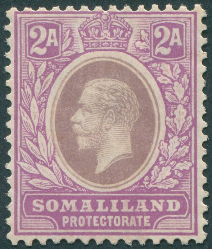 Somaliland Protectorate 1921 2a dull & bright purple SG75 unused