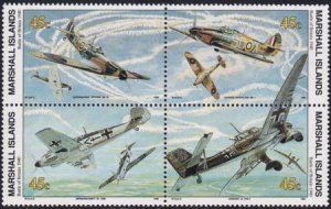 US 261-64(W14) Trust Territories Marshall Islands WWII Anniversaries NH VF Ba...