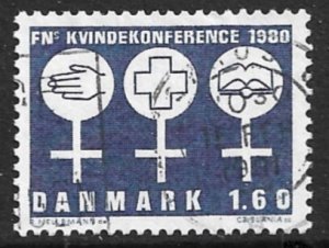 DENMARK 1980 UN DECADE FOR WOMEN Issue Sc 663 VFU