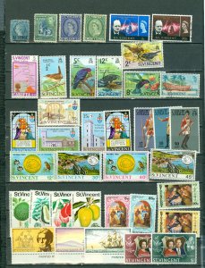 ST. VINCENT LOT of (85) MOSTLY MNH...SOME SETS...GOOD VALUES