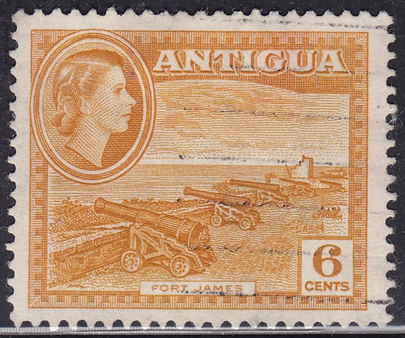 Antigua 113 Used 1953 Fort James 6¢