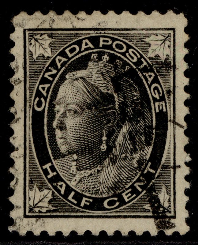 CANADA QV SG141, ½c grey-black, USED.