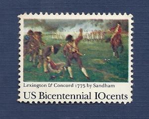 1563  10c Lexington & Concord F/MNH/OG