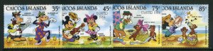 CAICOS ISLANDS 42-45  MNH SCV $9.25 BIN $4.75 DISNEY