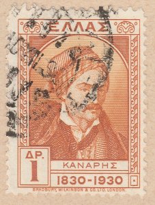 1930 GREECE 1DR USED STAMP A25P26F18040-