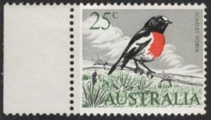 Australia 410 (mh) 25c birds: scarlet robin (1966)