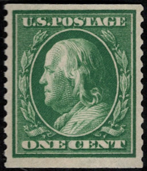 US #387 SCV $400.00 VF/XF mint never hinged, fresh color, single line waterma...