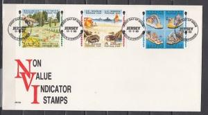 Jersey, Scott cat. 614-625. Marine Life, Parades, Views issue. First day cover.^